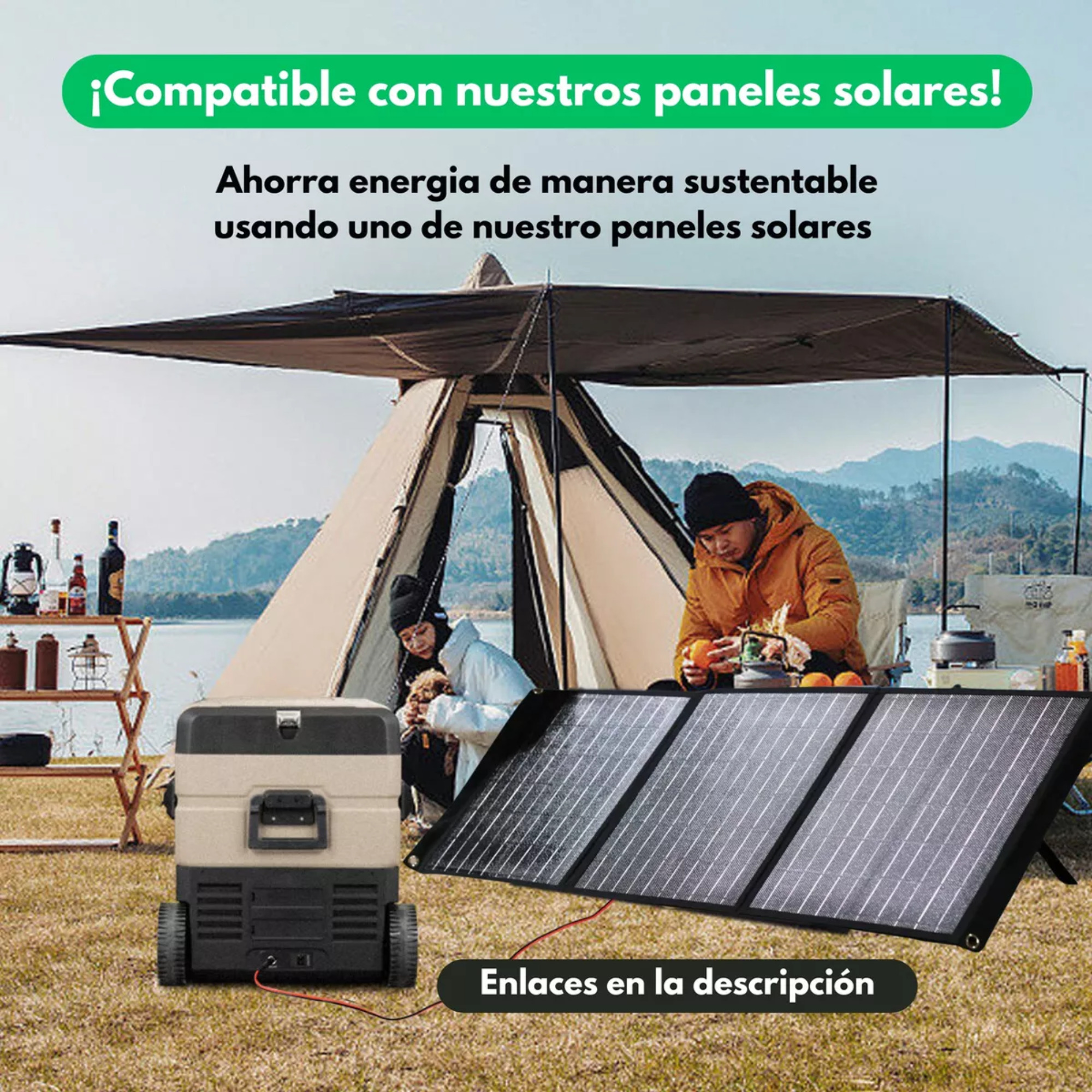 Mr. Gadgets Refrigerador Hielera Portátil Con Batería 36.7 L 12v -20º C Refrigerador Portátil con Batería Hielera Portátil con Congelador Refrigerador Eléctrico, Enfriador Portátil con Batería