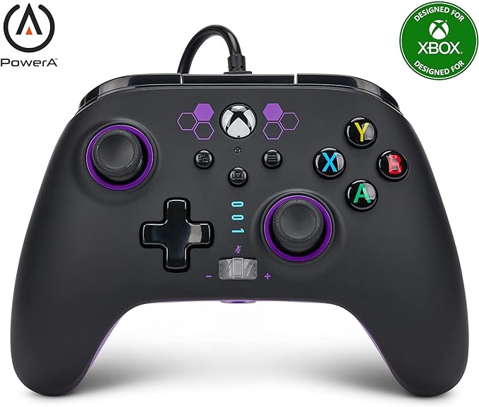 PowerA Control Mejorado Alámbrico para Xbox Series X|S - Purple Hex - Standard Edition.