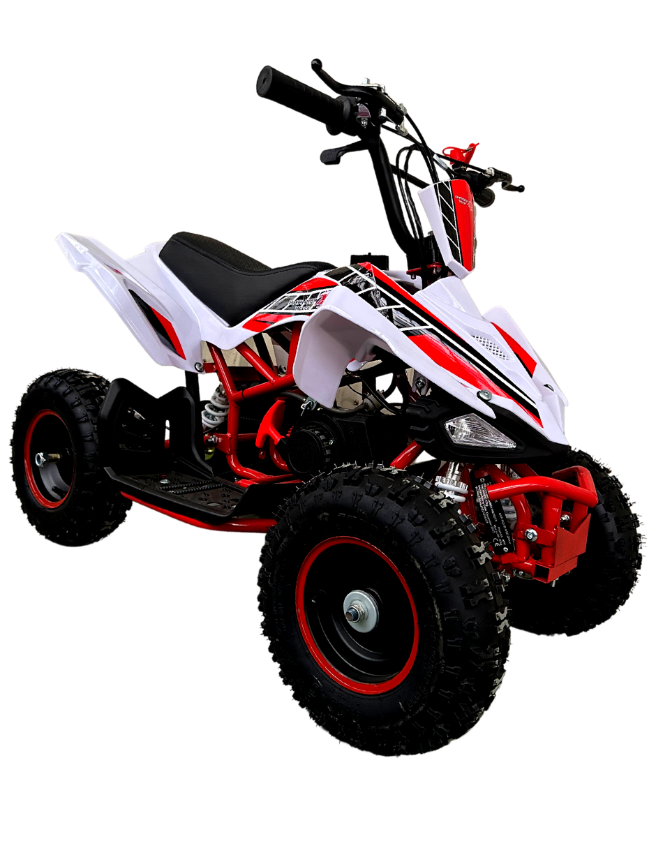 Motocicleta Infantil Shahoma ATV03 Cuatrimoto 49cc Roja y Blanca