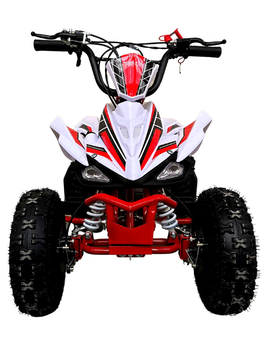 Motocicleta Infantil Shahoma ATV03 Cuatrimoto 49cc Roja y Blanca