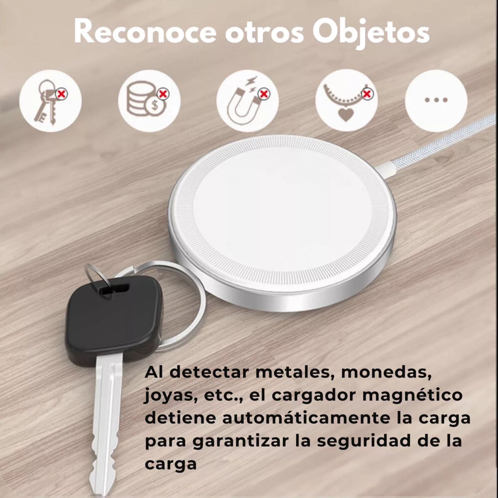 Mr. Gadgets Cargador Inalámbrico 3 En 1 Para iPhone Magsafe Compatible Con Apple Watch Carga Simultanea: iPhone, Apple Watch y AirPods Color Blanco
