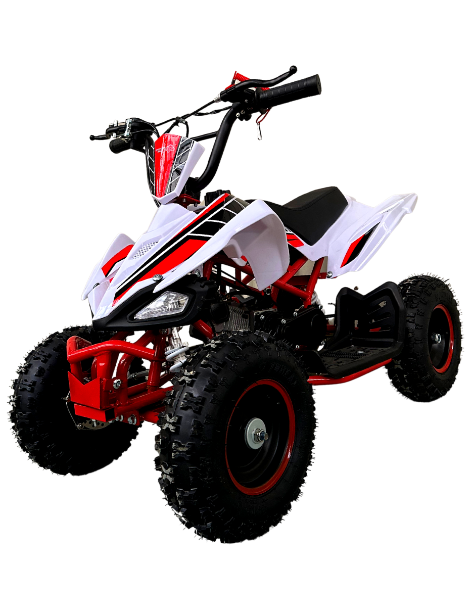 Motocicleta Infantil Shahoma ATV03 Cuatrimoto 49cc Roja y Blanca