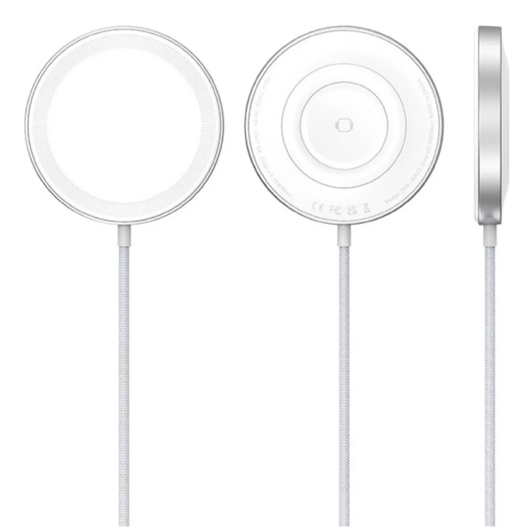 Mr. Gadgets Cargador Inalámbrico 3 En 1 Para iPhone Magsafe Compatible Con Apple Watch Carga Simultanea: iPhone, Apple Watch y AirPods Color Blanco