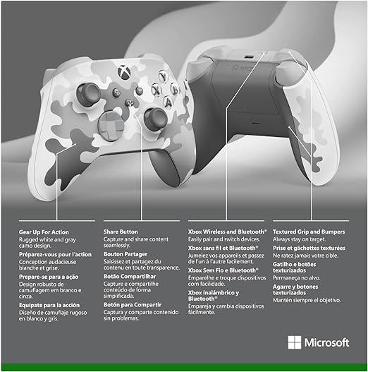Control Xbox inalámbrico Artic Camo - Edición Limitada Edition.