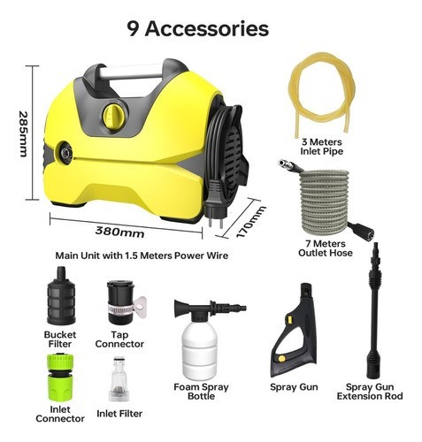 Hidrolavadora Electrica Con Manguera, Carche Hidrolavadora.