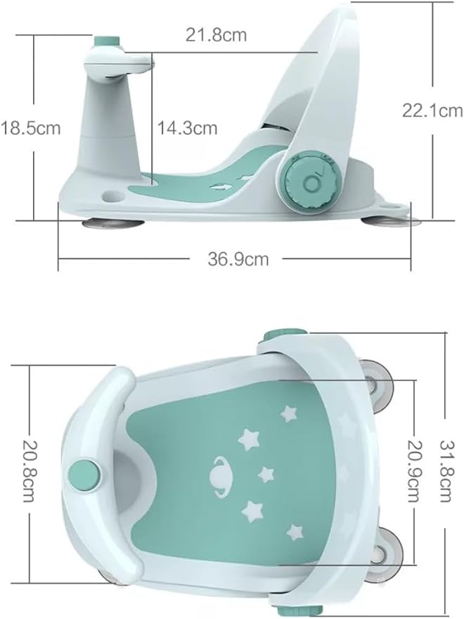 A Asiento Bañera Ducha Portátil Bebe Infantíl Respaldo (VERDE).