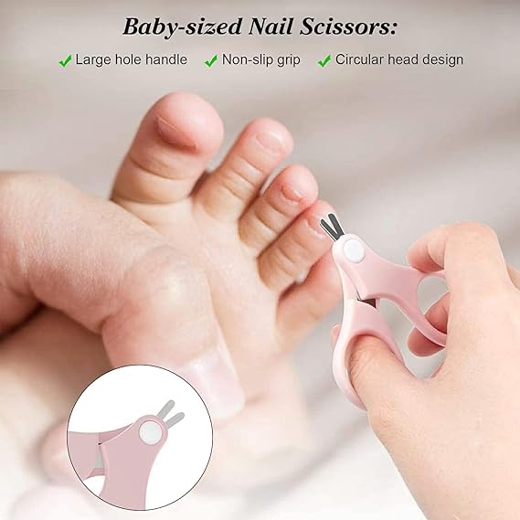 A Kit de Uñas para Bebés, Cortaúñas para Bebés, Pinzas, Lima de Uñas, Tijeras, Juego de Cuidado de Uñas para Bebés 4 En 1 Con Mini Estuche Con Forma de Búho, Kit Seguro de Manicura para Bebés Y Kit de Pedicura para Recién Nacidos, Bebés, Niños Pequeños.