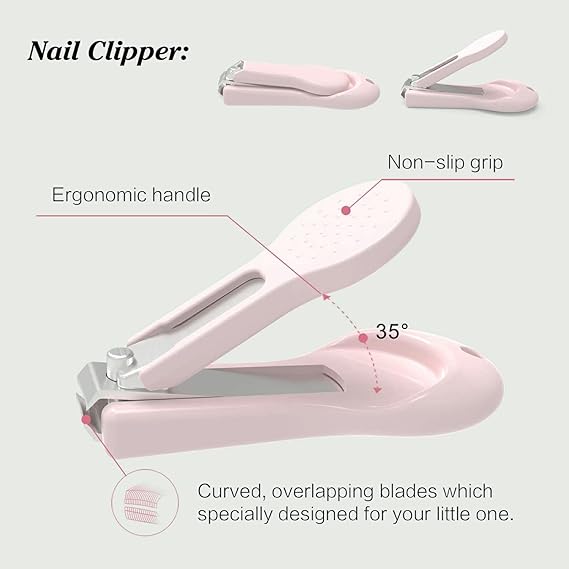 A Kit de Uñas para Bebés, Cortaúñas para Bebés, Pinzas, Lima de Uñas, Tijeras, Juego de Cuidado de Uñas para Bebés 4 En 1 Con Mini Estuche Con Forma de Búho, Kit Seguro de Manicura para Bebés Y Kit de Pedicura para Recién Nacidos, Bebés, Niños Pequeños.