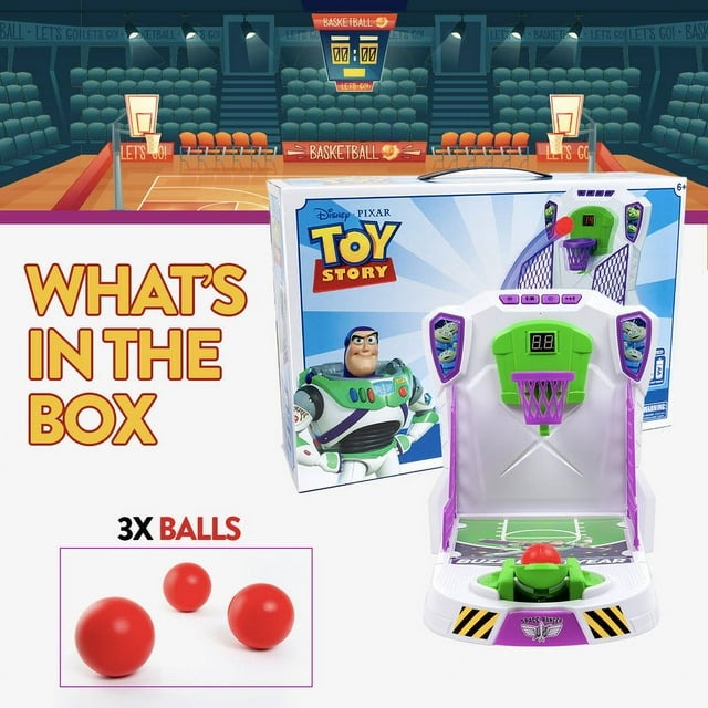 Pixar Toy Story Buzz Lightyear Juego Baloncesto Electrónico Mesa