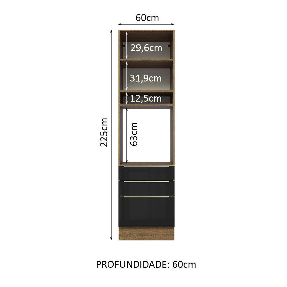 Alacena de Cocina para Horno Madesa Lux 60cm MN.
