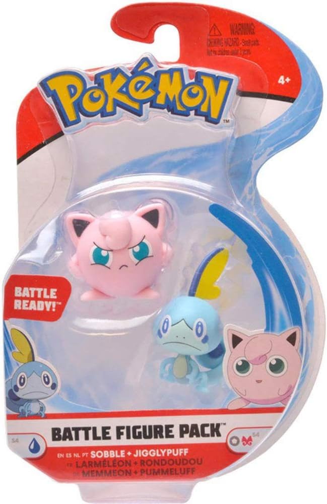 Figura Colección Pokémon Original Battle Figure Pack Sobble Jigglypuff Regalo