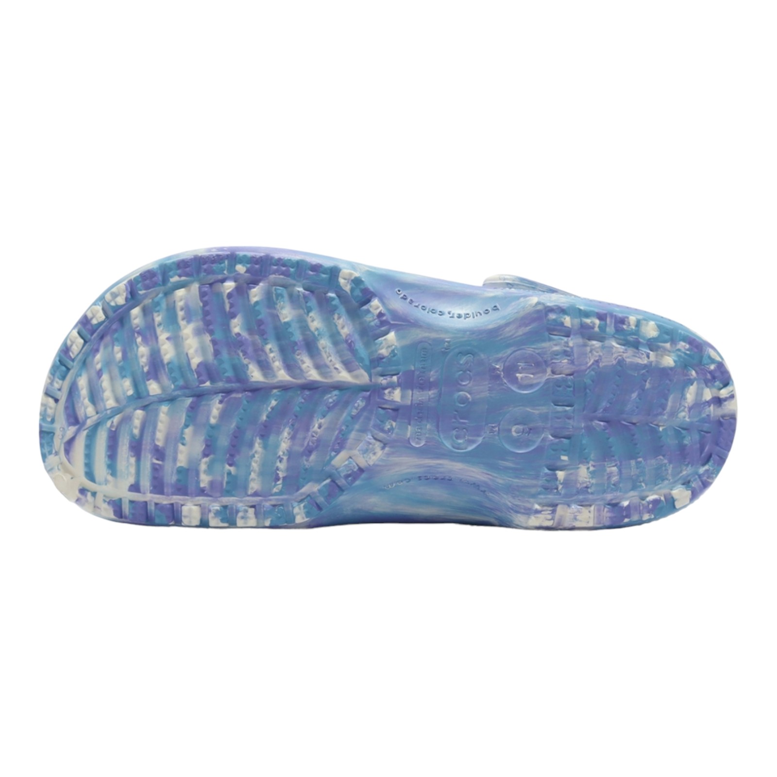 SANDALIAS CROCS HOMBRE AZUL CROCS CLASSIC MARBLED CLOG WHI/OXGN 2068671FK.