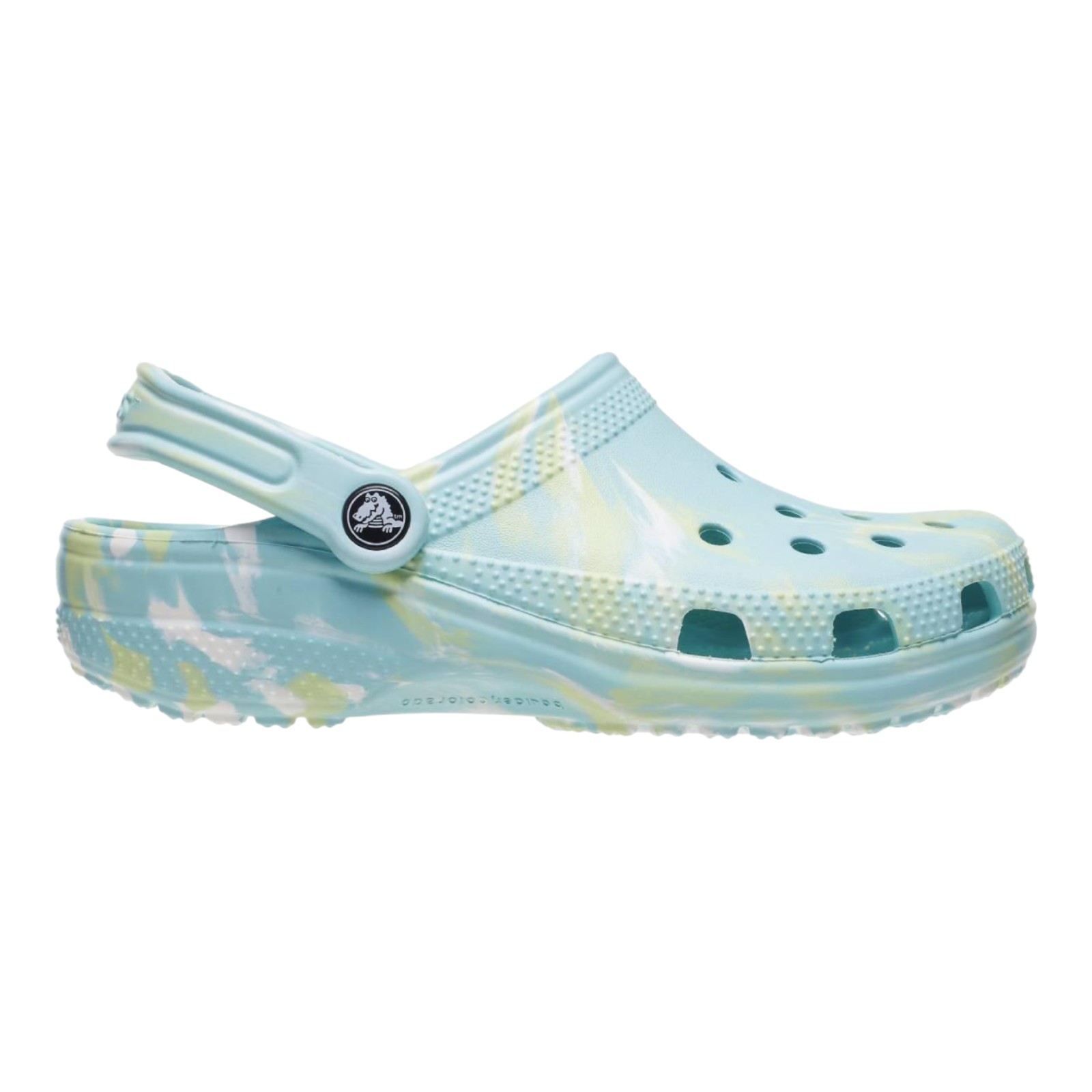 SANDALIAS CROCS UNISEX VERDE CROCS CLASSIC MARBLED CLOG PUW/MLT 2068674SU.