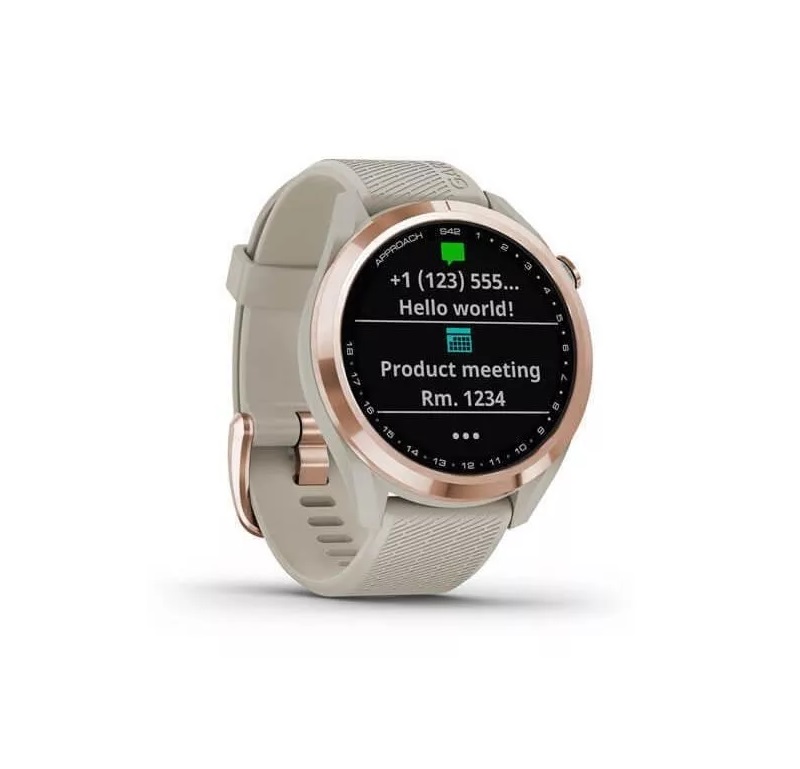 Reloj Smartwatch Garmin Aproach S42 Color Rose Gold de Pantalla 1.2 Pulgadas Caja 43 mm.