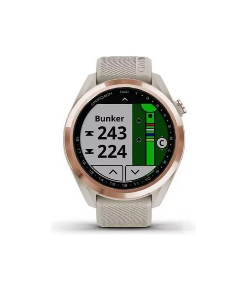 Reloj Smartwatch Garmin Aproach S42 Color Rose Gold de Pantalla 1.2 Pulgadas Caja 43 mm.