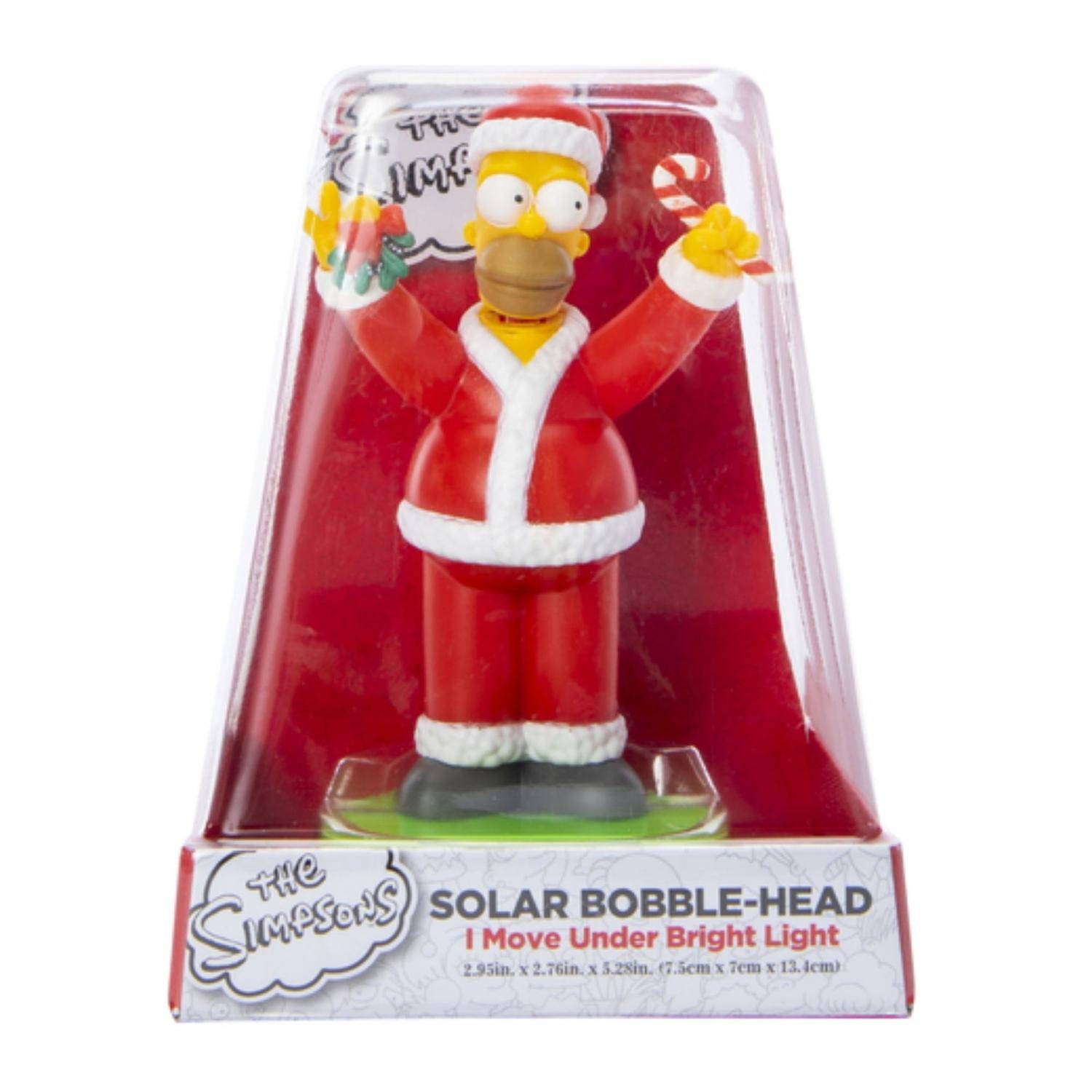 The Simpsons Figura Homer Navideño Santa Solar Cabezón Bailarín