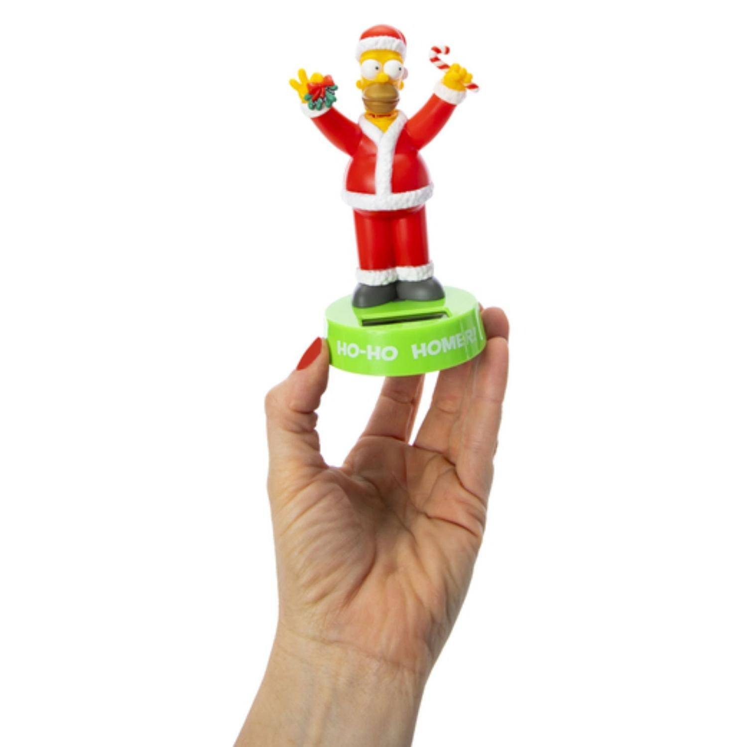 The Simpsons Figura Homer Navideño Santa Solar Cabezón Bailarín