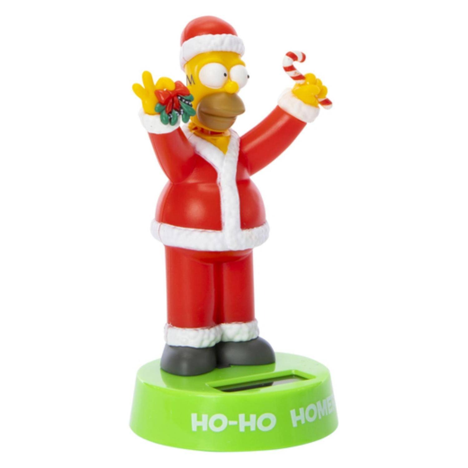 The Simpsons Figura Homer Navideño Santa Solar Cabezón Bailarín