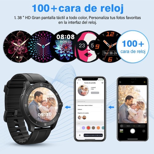 Smartwatch Hombre Reloj Inteligente Bluetooth Llamadas Alexa negro