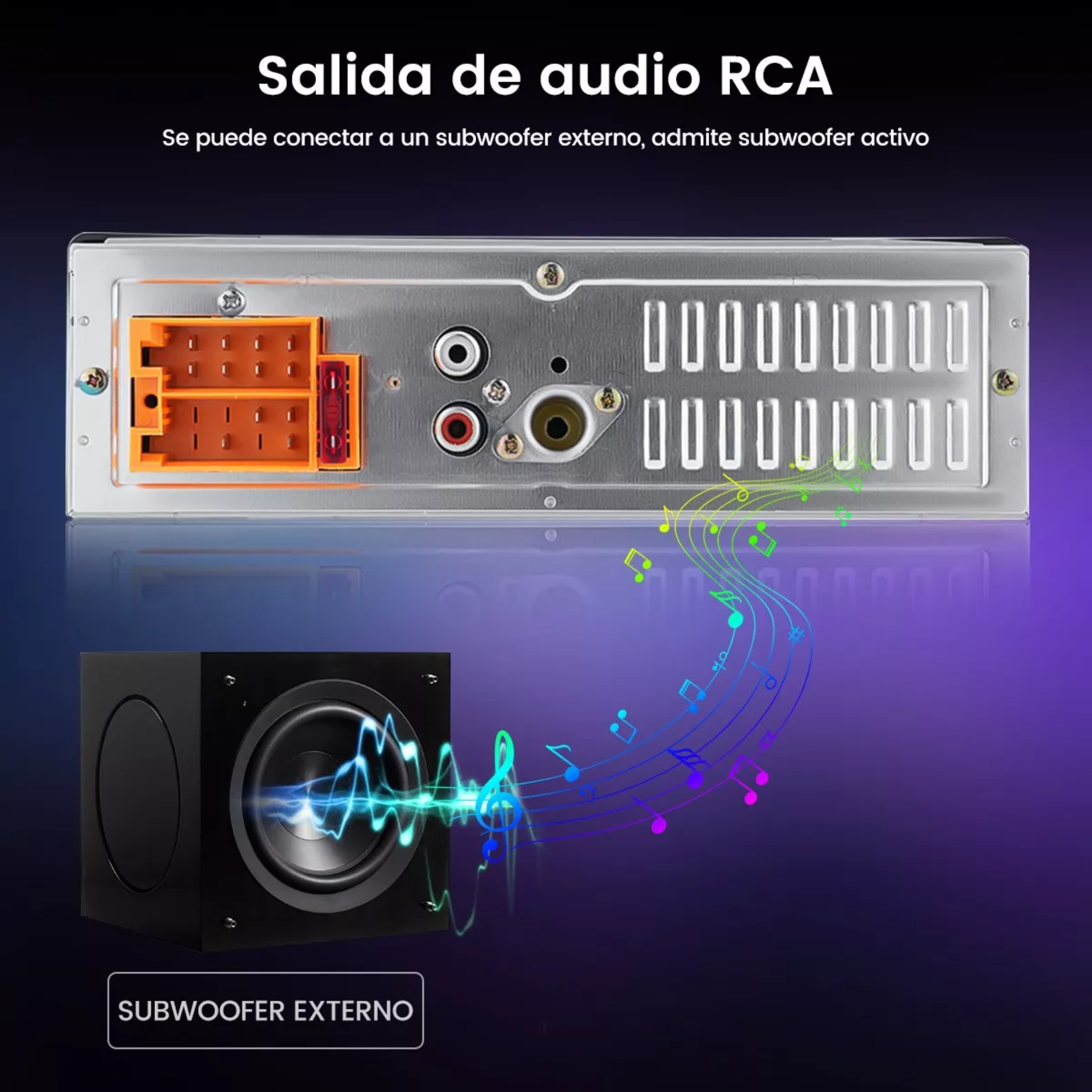 Auto Estereo Coche Reproductor Mp3 Radio Con Bt Aux Usb Sd.