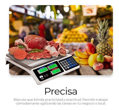 Bascula Digital 40 Kg Comercial Pantalla Lcd Función Tara