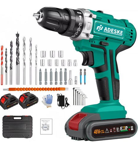 Rotomartillo electroneumático Adeske T66 inalámbrico verde oscuro con 156W de potencia 100V/240V