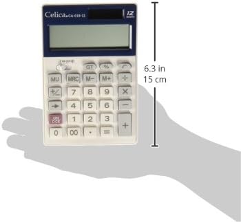 A Celica CA-018-12 Calculadora de Escritorio, 12 Dígitos con Tecla de Raíz Cuadrada, Memoria de 3 Teclas.