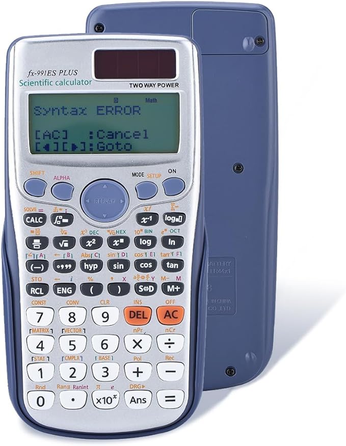 A ciciglow Calculadora Científica Portátil con Funciones 417, Pantalla Síncrona de Libros de Texto para Estudiantes y Trabajadores de Oficina, Material Duradero - Negro.