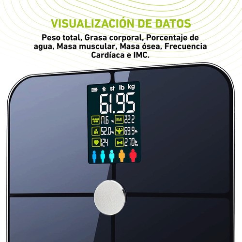 Bascula Digital Composición Corporal App Inteligente Human+ Color
