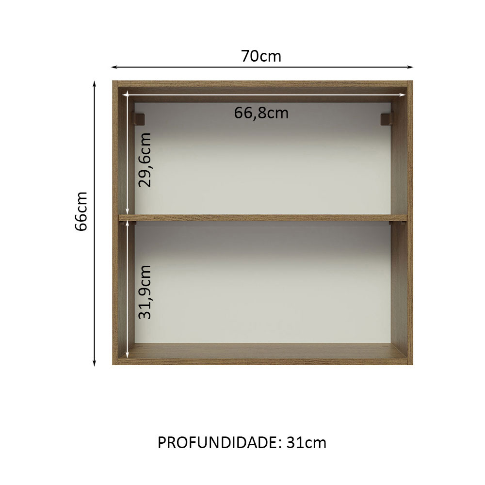 Alacena Gabinete Superior Cocina Madesa Lux 70cm MN.