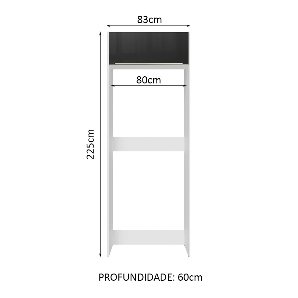 Mueble de Cocina Puerta-Refrigerador Madesa Lux BN.