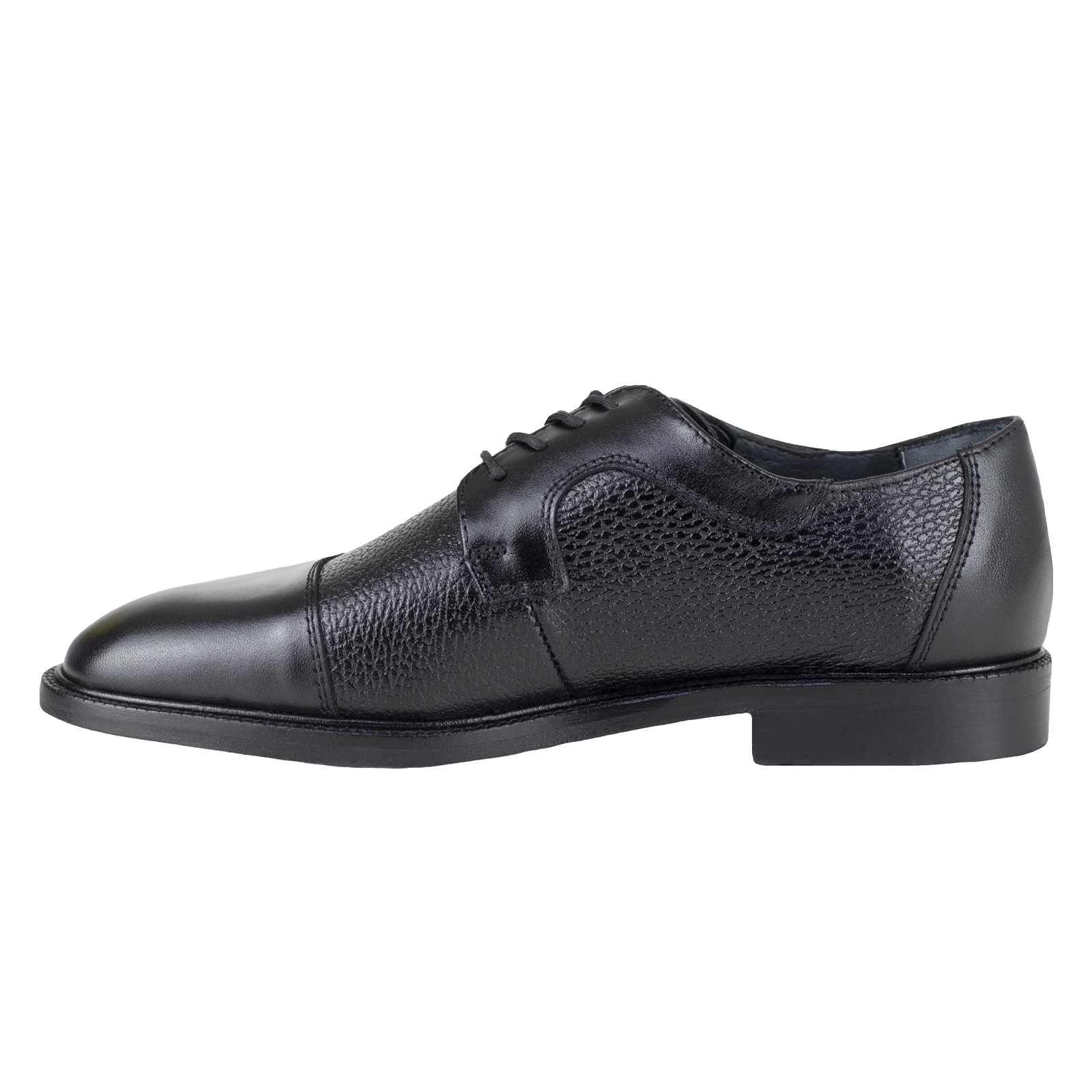 Zapato Oxford Vestir Hombre Bond Suela De Cuero 81037 Negro.