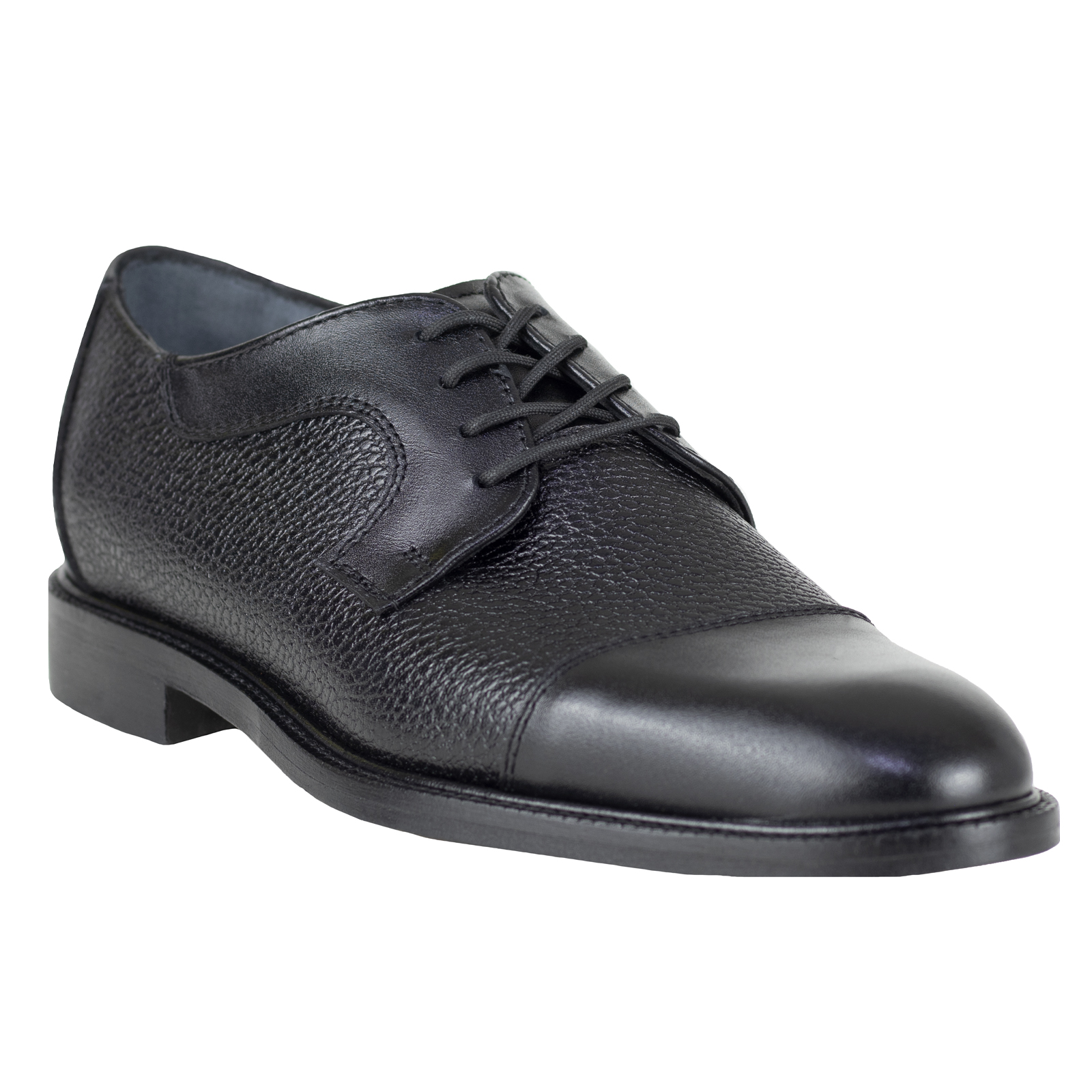 Zapato Oxford Vestir Hombre Bond Suela De Cuero 81037 Negro.