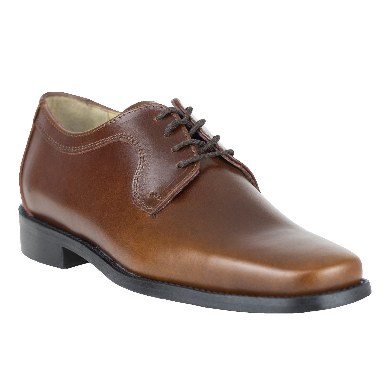 Zapato Derby Hombre Semivestir Suela De Cuero Bond 12615 Tan.