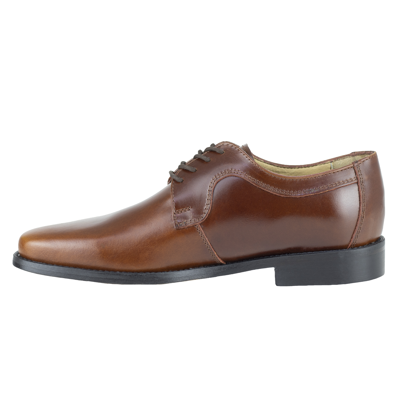Zapato Derby Hombre Semivestir Suela De Cuero Bond 12615 Tan.