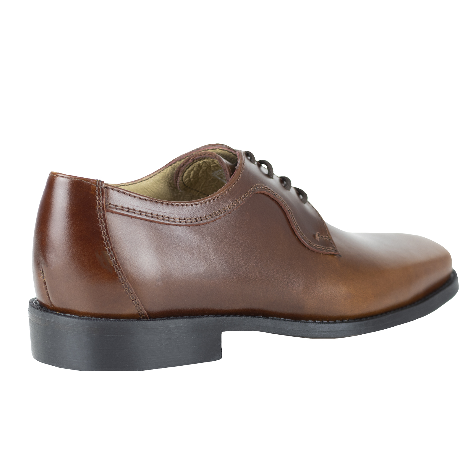 Zapato Derby Hombre Semivestir Suela De Cuero Bond 12615 Tan.