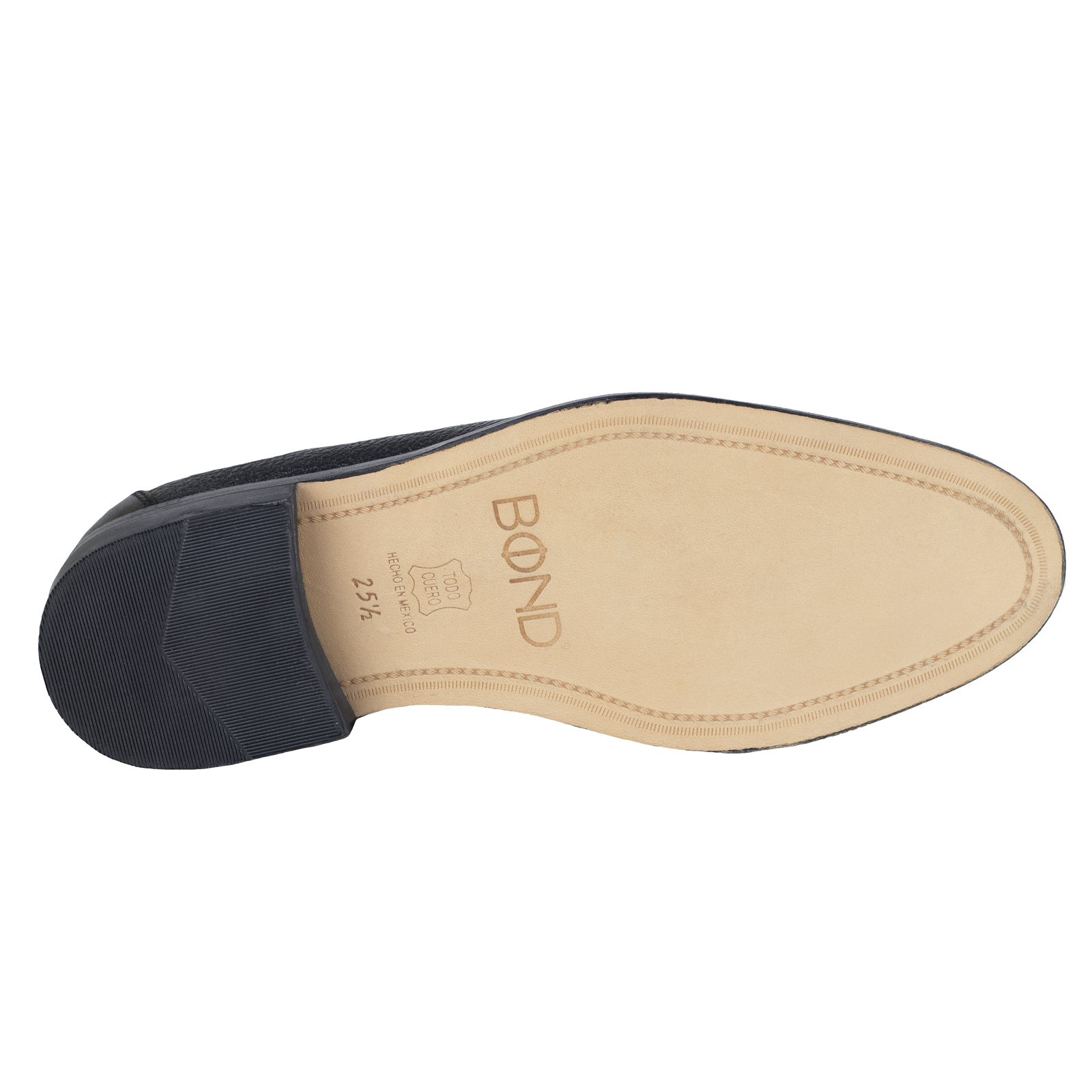 Zapato Oxford Vestir Hombre Bond Suela De Cuero 81037 Negro.