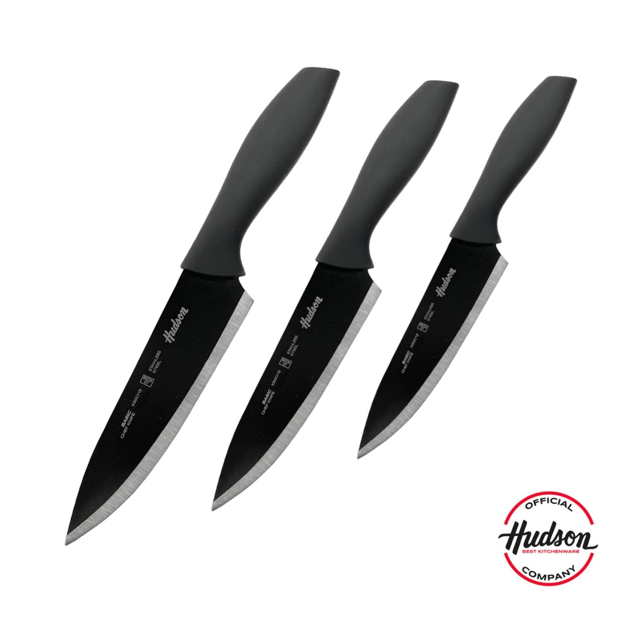 Batería Cocina HUDSON 18 piezas aluminio antihaderente negro.