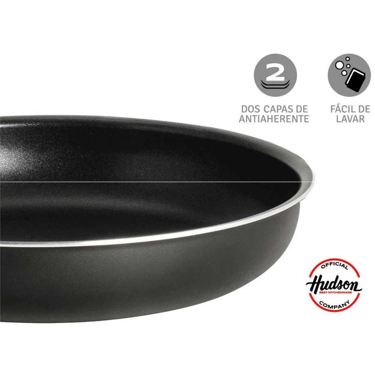 Batería Cocina HUDSON 18 piezas aluminio antihaderente negro.