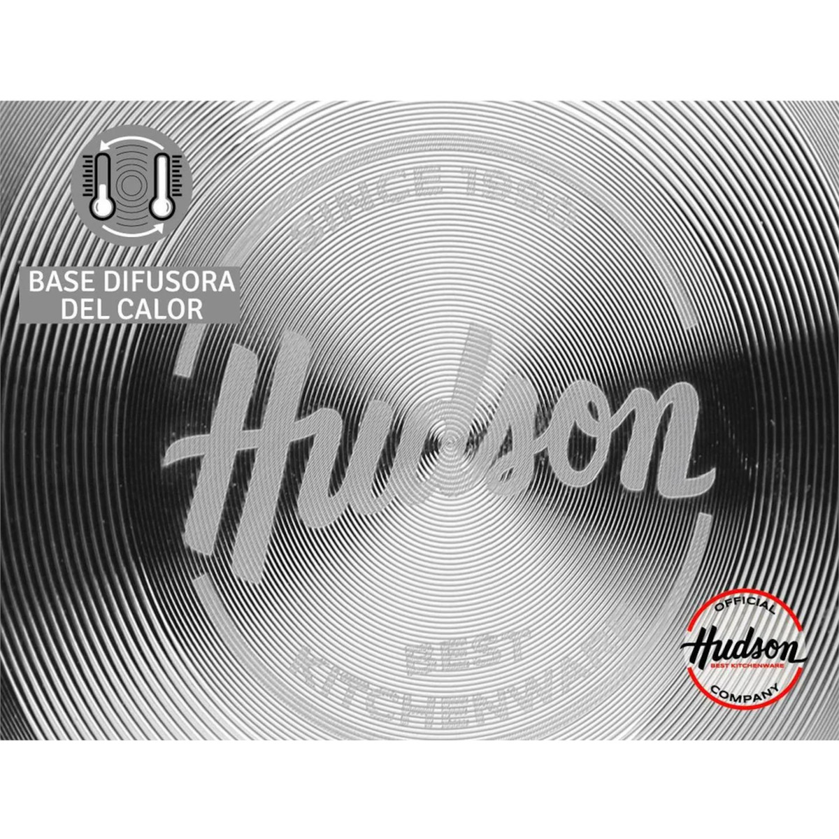 Batería Cocina HUDSON 18 piezas aluminio antihaderente negro.