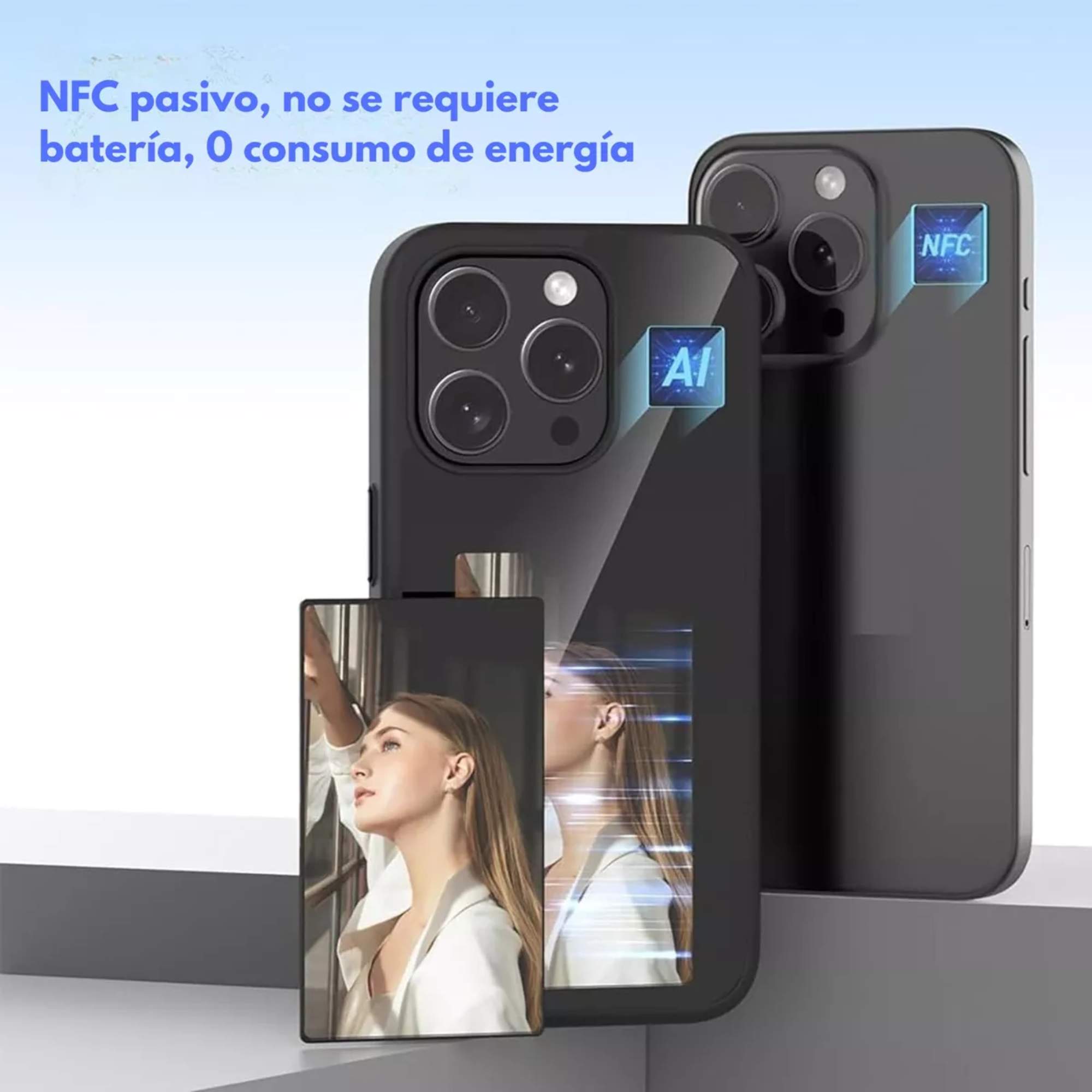 Mr. Gadgets Funda Tinta Inteligente Pantalla Personalizable Para iPhone 13 Pro Max, Case con pantalla de tinta electrónica Protección y estilo 2 en 1 para Iphone 13 Pro Max