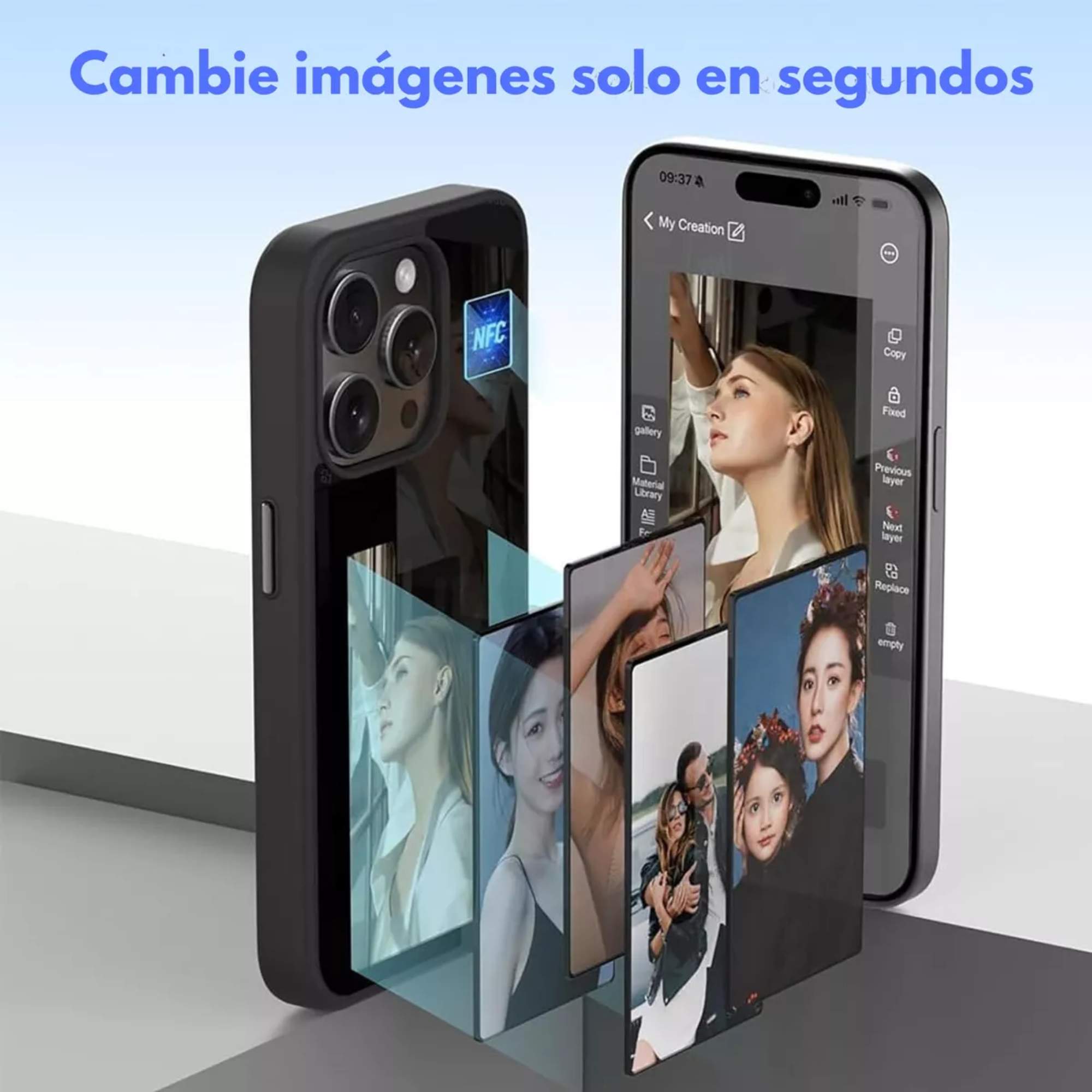 Mr. Gadgets Funda Tinta Inteligente Pantalla Personalizable Para iPhone 13 Pro Max, Case con pantalla de tinta electrónica Protección y estilo 2 en 1 para Iphone 13 Pro Max