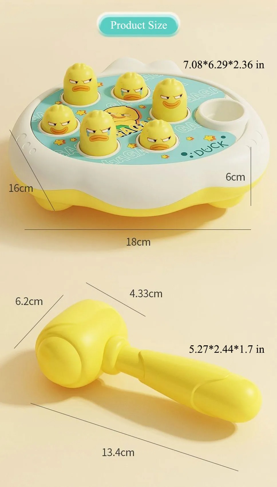 Juguete Montessori Pato Rana Cerdo Bebé Juego Aprendizaje Creativo Didáctico Martillo 12a24 meses ROSA