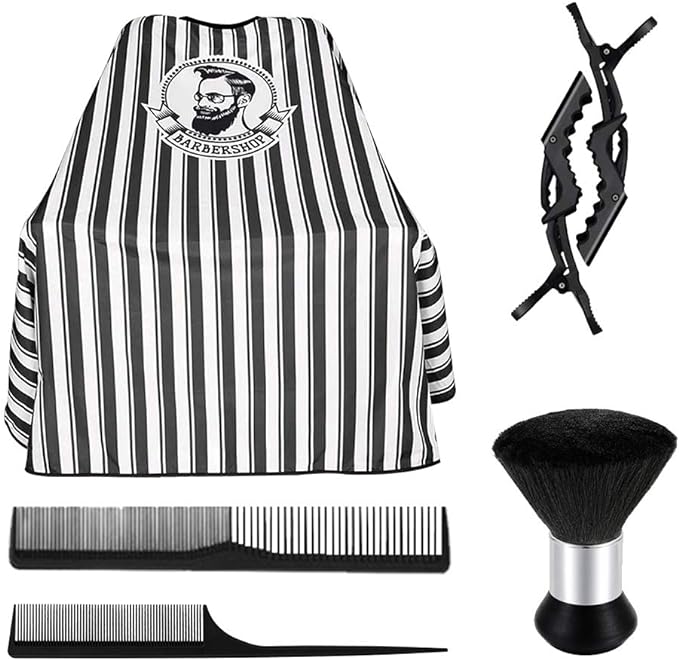 Capa De Peluquería Cepillo De Cuello Cepillos Para El Cabello Peluquería Estilista De Barbero Barbería Y Hogar Al Agua Las Manchas Y Antiestática Broches Cabello Perfecto Para Cortar El Pelo Barba.