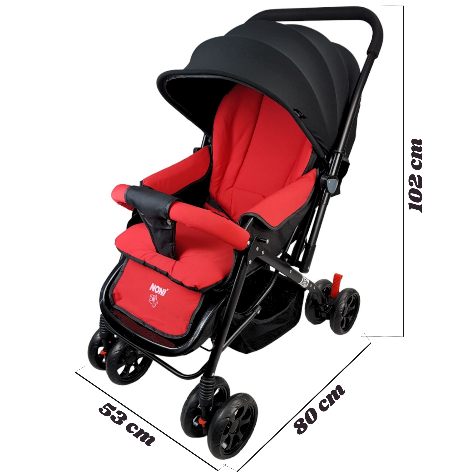 Carriola para Bebe Asiento con Posiciones, Reversible, Compacta - Rojo