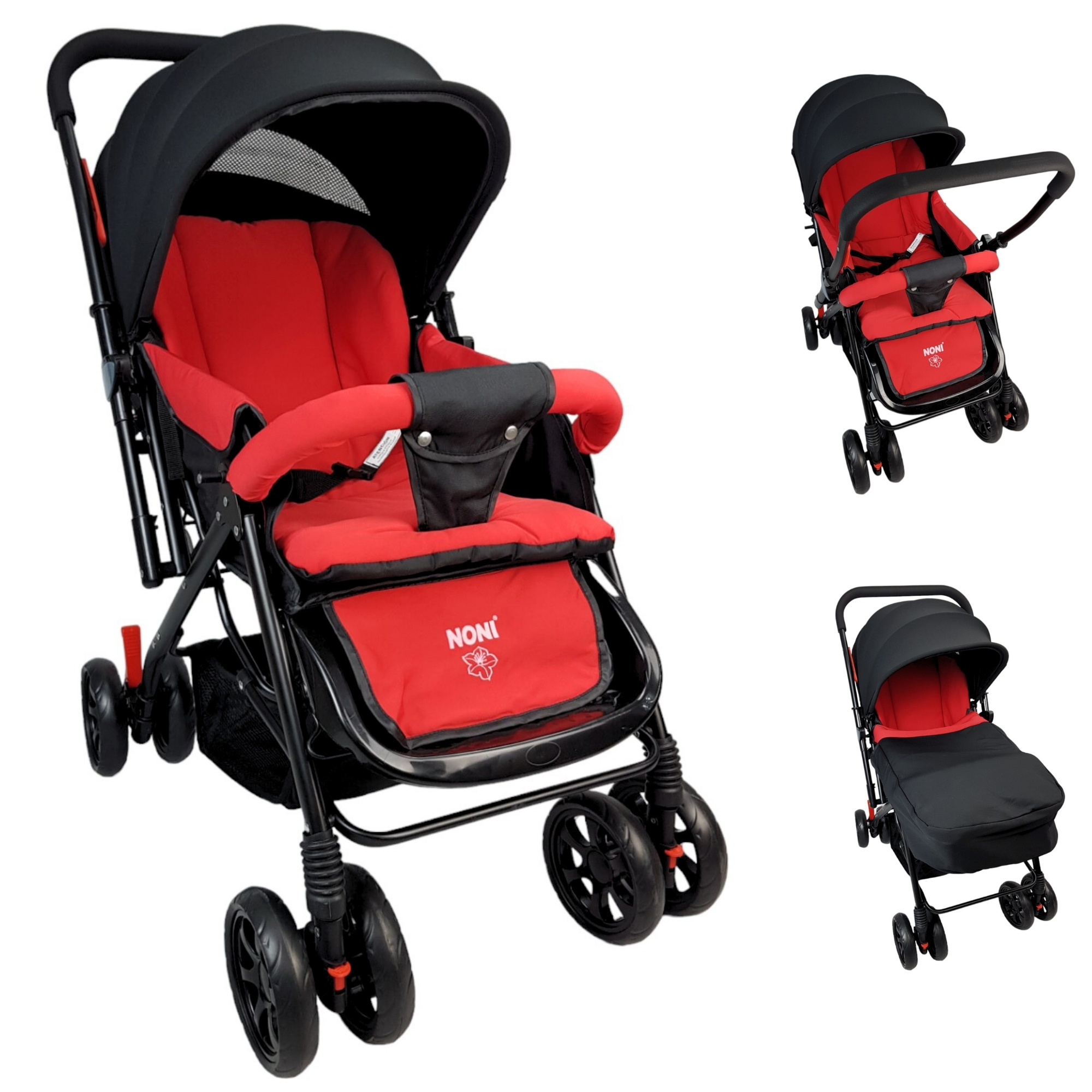 Carriola para Bebe Asiento con Posiciones, Reversible, Compacta - Rojo