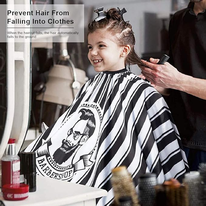 Capa De Peluquería Cepillo De Cuello Cepillos Para El Cabello Peluquería Estilista De Barbero Barbería Y Hogar Al Agua Las Manchas Y Antiestática Broches Cabello Perfecto Para Cortar El Pelo Barba.