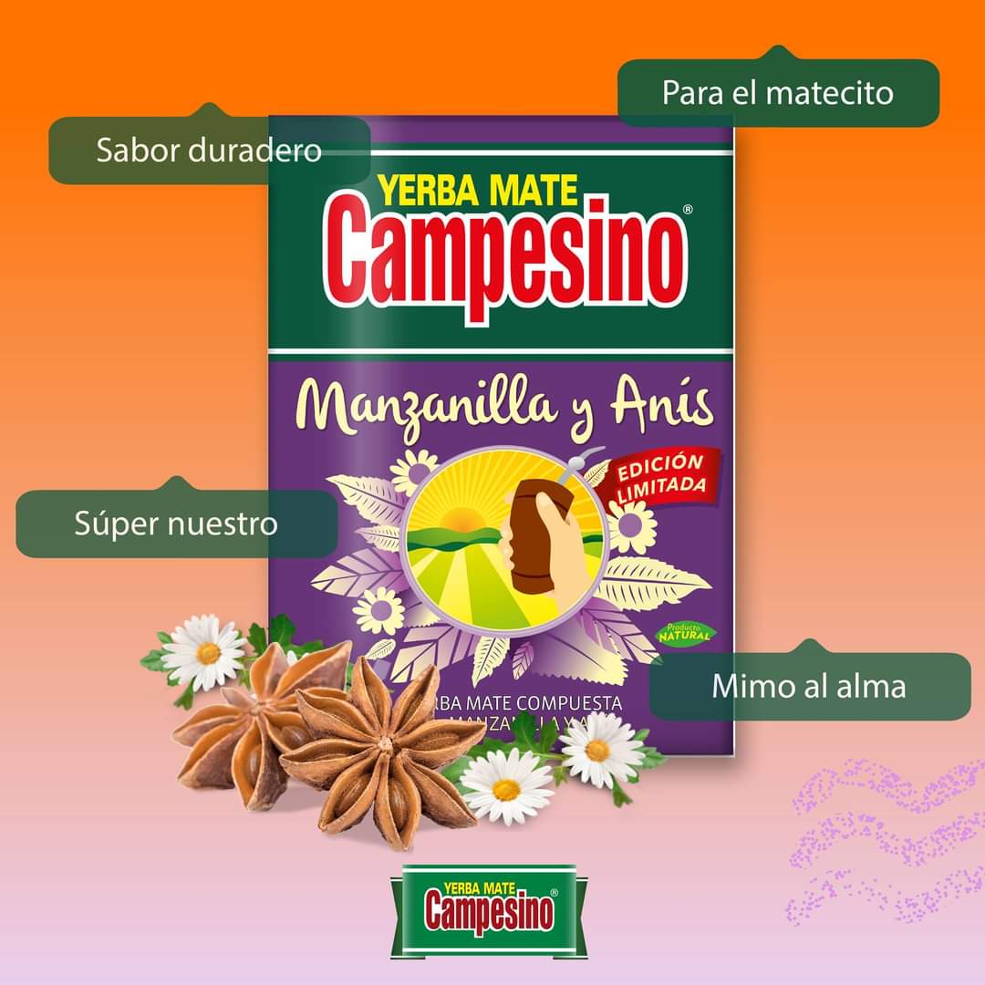 Yerba Mate Campesino Manzanilla y Anís 500 g.