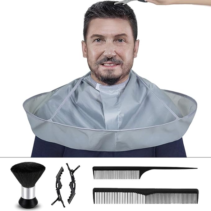 Capas De Peluquería Plegable Para Cepillo De Cuello Cortar El Cabello Broches Cabello Capa Cepillos Para El Cabello Para Colorear El Paraguas Capa De Peluquero Transpirable Para El Hogar Del Salón.
