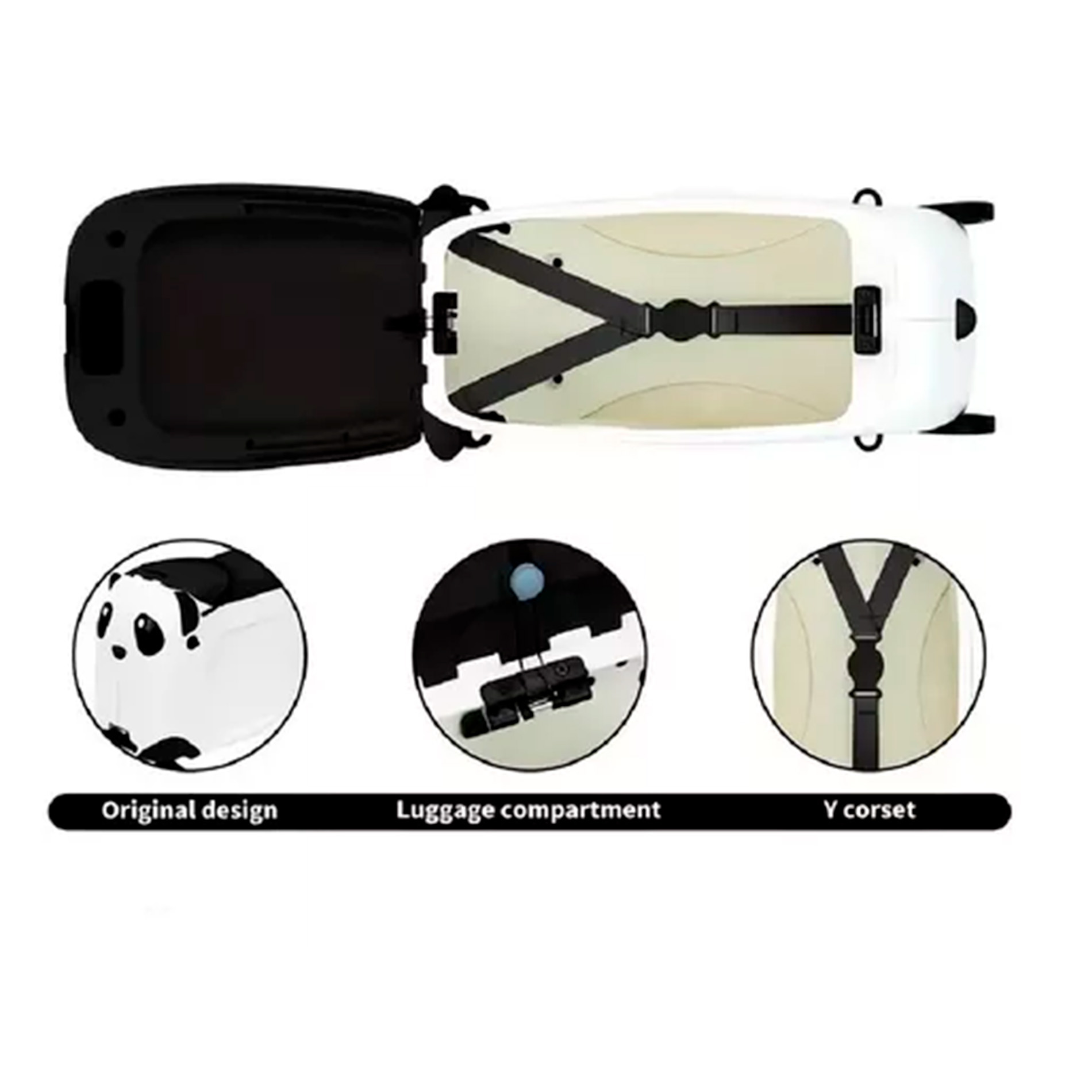 Maleta Carrito De Panda Regalo Material Pp Maleta Divertida